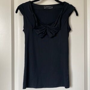 Club Monaco Pima Cotton Bow Tank XS